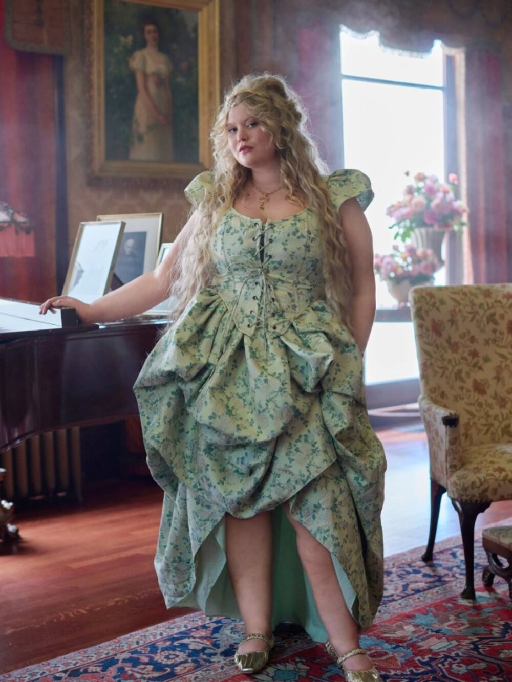 NWT Selkie x Bridgerton Eloise Duchess Corset Tournure Skirt Set